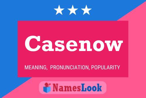 Póster del nombre Casenow