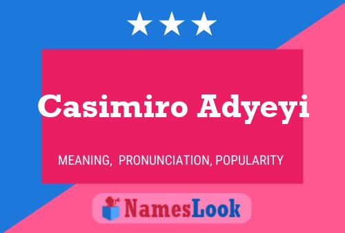 Póster del nombre Casimiro Adyeyi