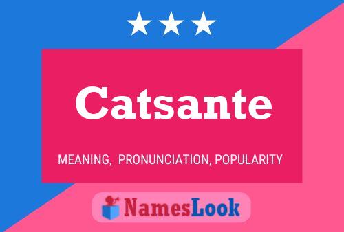 Póster del nombre Catsante