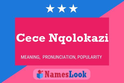 Póster del nombre Cece Nqolokazi