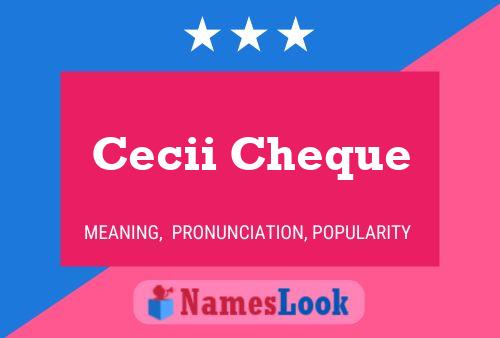 Póster del nombre Cecii Cheque