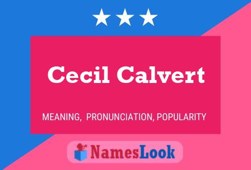 Póster del nombre Cecil Calvert