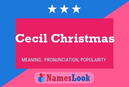 Póster del nombre Cecil Christmas