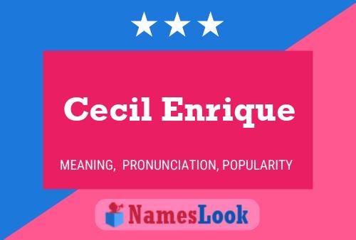 Póster del nombre Cecil Enrique