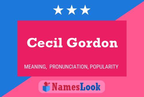 Póster del nombre Cecil Gordon