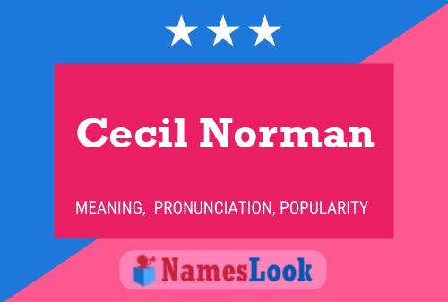 Póster del nombre Cecil Norman