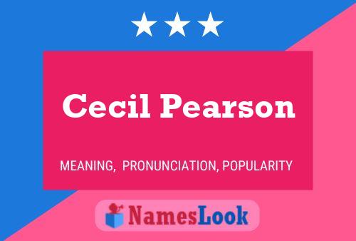 Póster del nombre Cecil Pearson