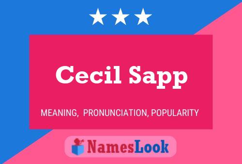 Póster del nombre Cecil Sapp