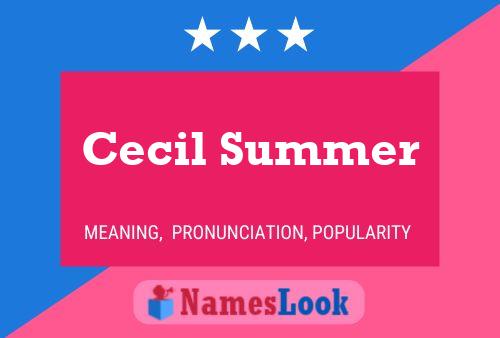 Póster del nombre Cecil Summer