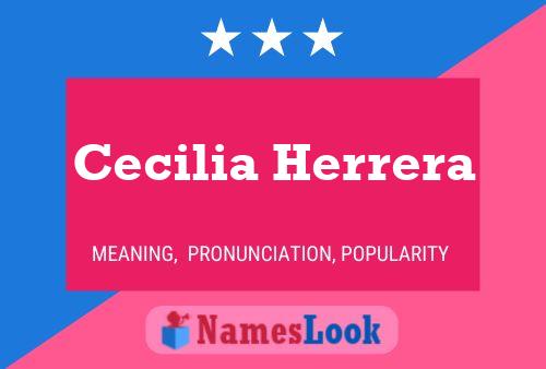 Póster del nombre Cecilia Herrera