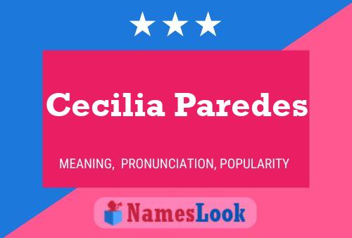 Póster del nombre Cecilia Paredes