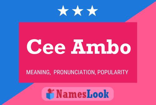 Póster del nombre Cee Ambo