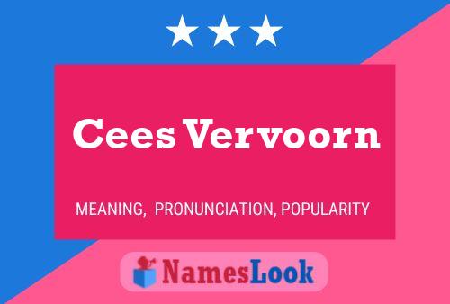 Póster del nombre Cees Vervoorn