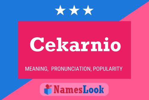 Póster del nombre Cekarnio