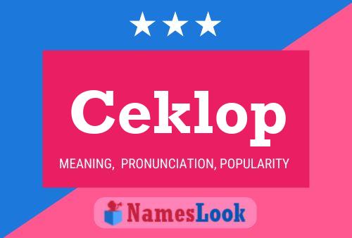 Póster del nombre Ceklop