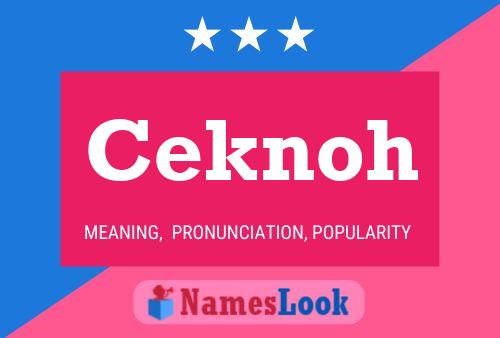 Póster del nombre Ceknoh