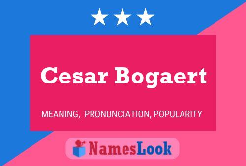 Póster del nombre Cesar Bogaert