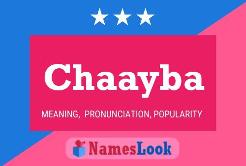 Póster del nombre Chaayba