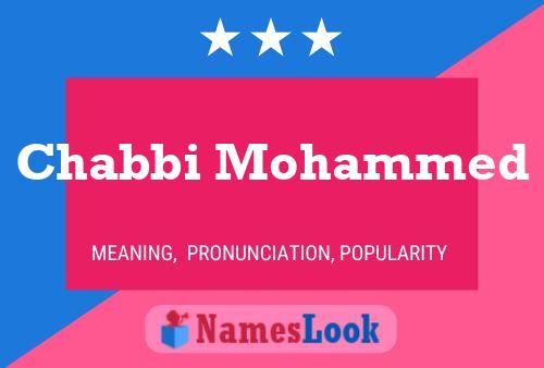 Póster del nombre Chabbi Mohammed