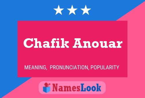 Póster del nombre Chafik Anouar