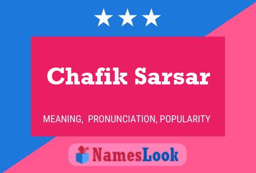 Póster del nombre Chafik Sarsar