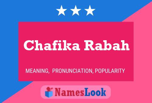 Póster del nombre Chafika Rabah