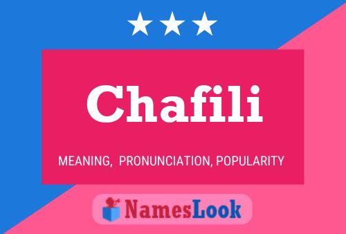 Póster del nombre Chafili