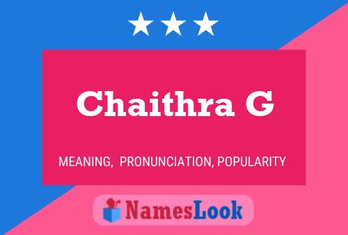 Póster del nombre Chaithra G