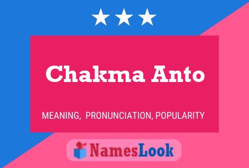 Póster del nombre Chakma Anto