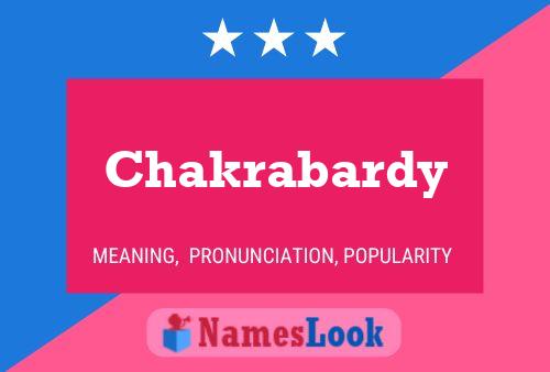 Póster del nombre Chakrabardy