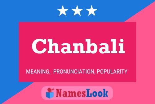 Póster del nombre Chanbali