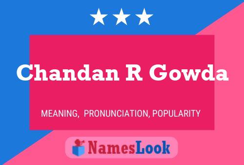 Póster del nombre Chandan R Gowda