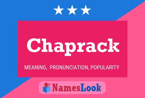 Póster del nombre Chaprack