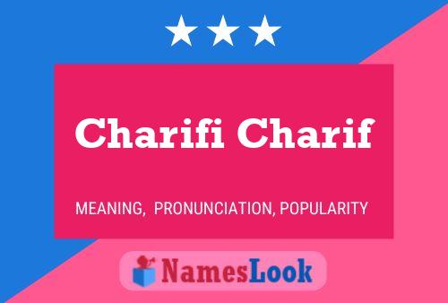 Póster del nombre Charifi Charif