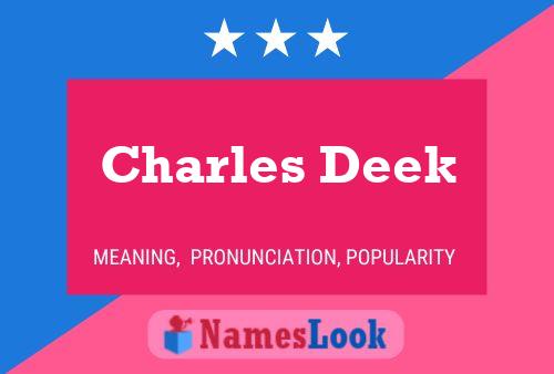 Póster del nombre Charles Deek