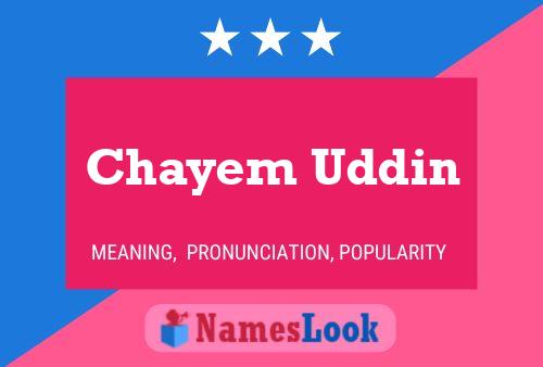 Póster del nombre Chayem Uddin