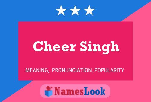 Póster del nombre Cheer Singh