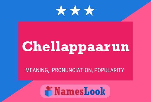 Póster del nombre Chellappaarun