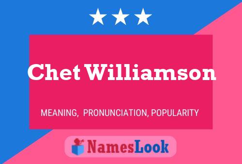 Póster del nombre Chet Williamson