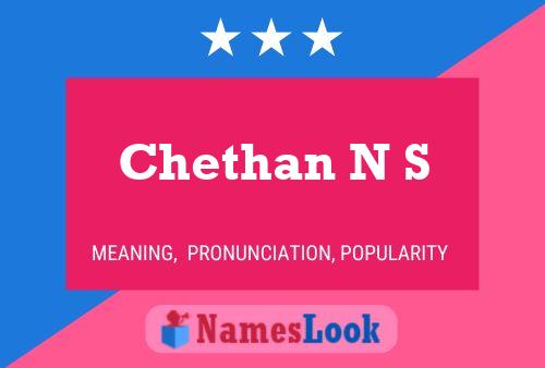 Póster del nombre Chethan N S