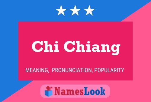 Póster del nombre Chi Chiang