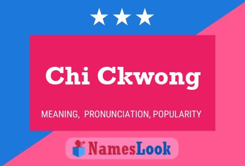 Póster del nombre Chi Ckwong