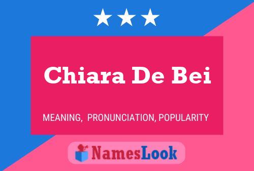 Póster del nombre Chiara De Bei