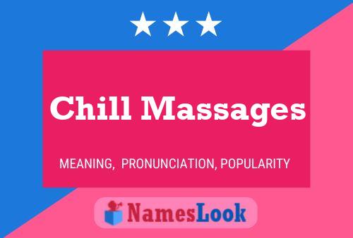 Póster del nombre Chill Massages