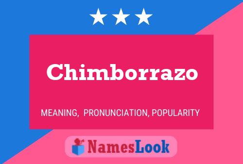 Póster del nombre Chimborrazo