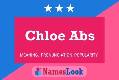 Póster del nombre Chloe Abs