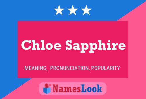 Póster del nombre Chloe Sapphire