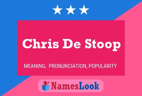 Póster del nombre Chris De Stoop