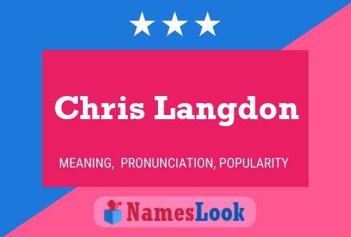 Póster del nombre Chris Langdon