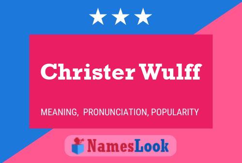 Póster del nombre Christer Wulff